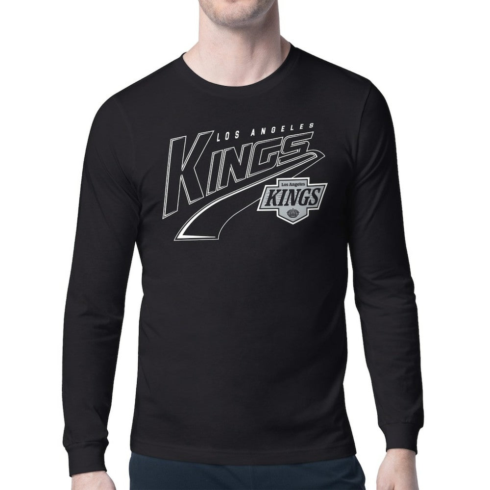 NHL Black Los Angeles Kings Starter Modern Tailsweep Long Sleeve T-Shirt