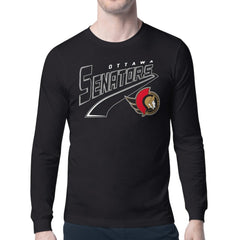 NHL Black Ottawa Senators Starter Modern Tailsweep Long Sleeve T-Shirt