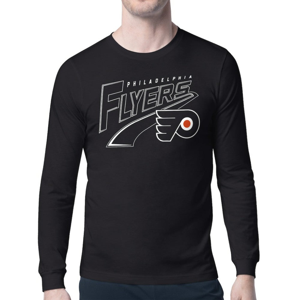 NHL Black Philadelphia Flyers Starter Modern Tailsweep Long Sleeve T-Shirt