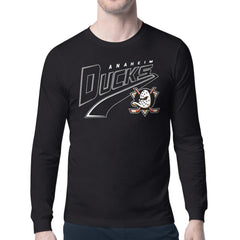 NHL Black Anaheim Ducks Starter Modern Tailsweep Long Sleeve T-Shirt