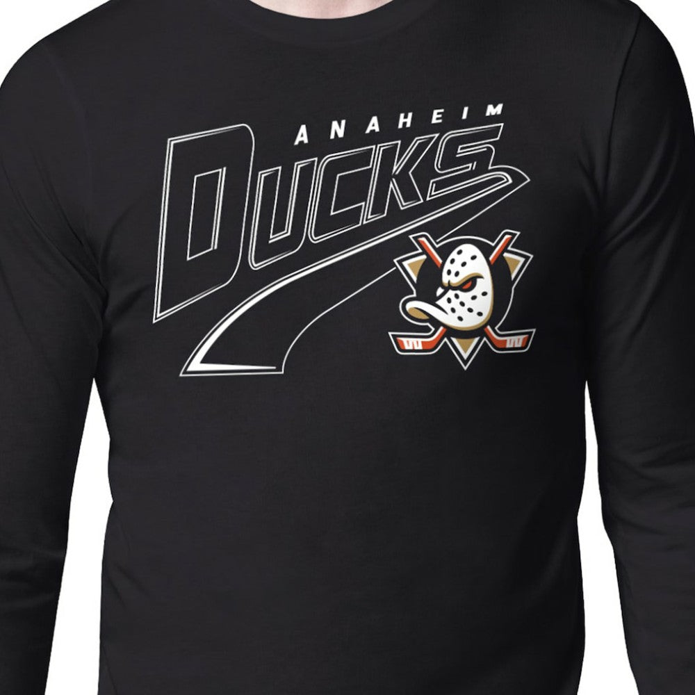 NHL Black Anaheim Ducks Starter Modern Tailsweep Long Sleeve T-Shirt