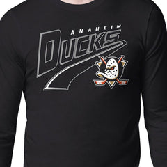 NHL Black Anaheim Ducks Starter Modern Tailsweep Long Sleeve T-Shirt