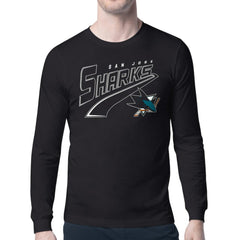 NHL Black San Jose Sharks Starter Modern Tailsweep Long Sleeve T-Shirt