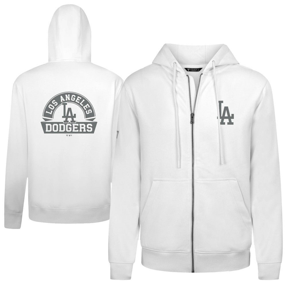 MLB Los Angeles Dodgers Levelwear Podium Chenille Logo Full-Zip Hoodie