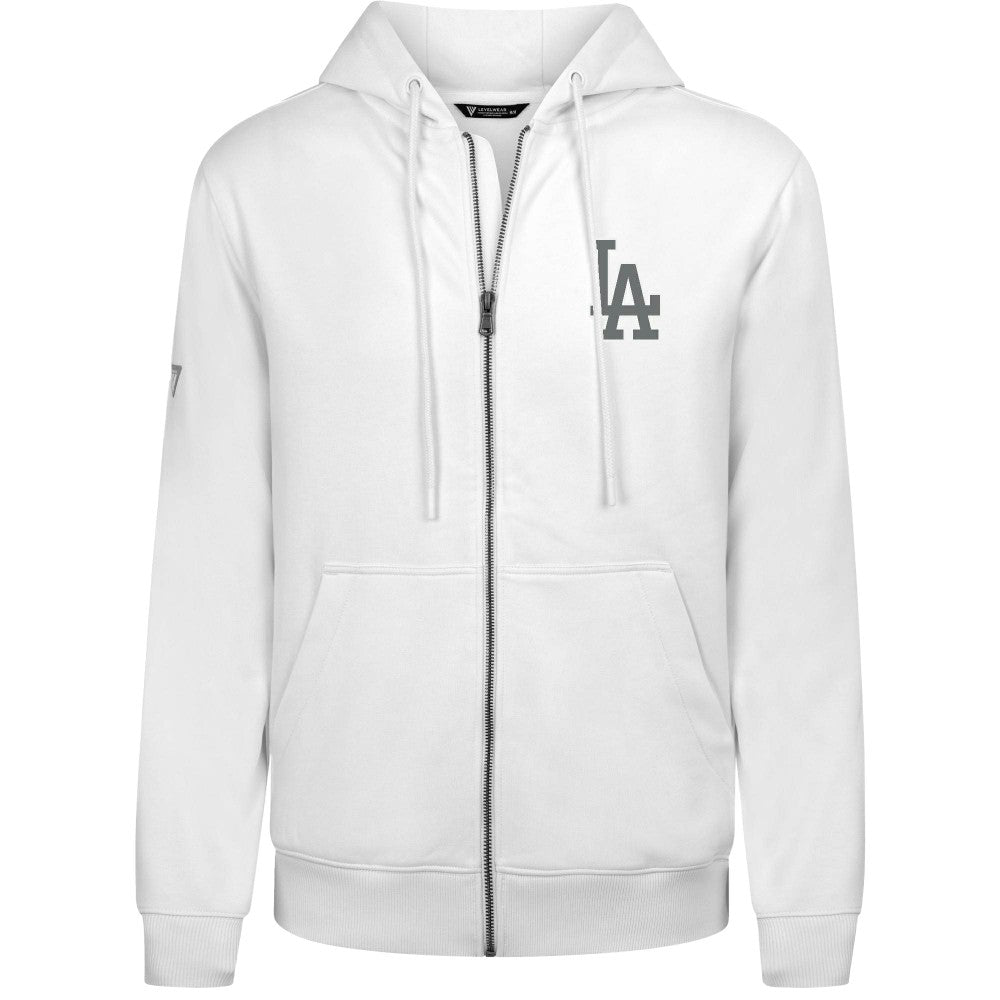 MLB Los Angeles Dodgers Levelwear Podium Chenille Logo Full-Zip Hoodie