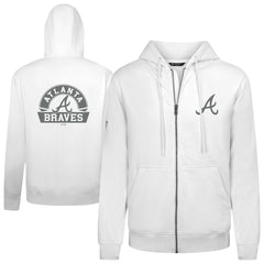 MLB Atlanta Braves Levelwear Podium Chenille Logo Full-Zip Hoodie