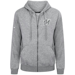 MLB Miami Marlins Levelwear Podium Chenille Logo Full-Zip Hoodie