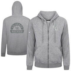 MLB Colorado Rockies Levelwear Podium Chenille Logo Full-Zip Hoodie