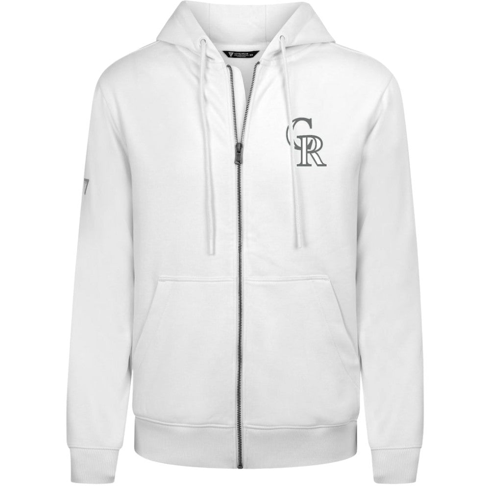 MLB Colorado Rockies Levelwear Podium Chenille Logo Full-Zip Hoodie