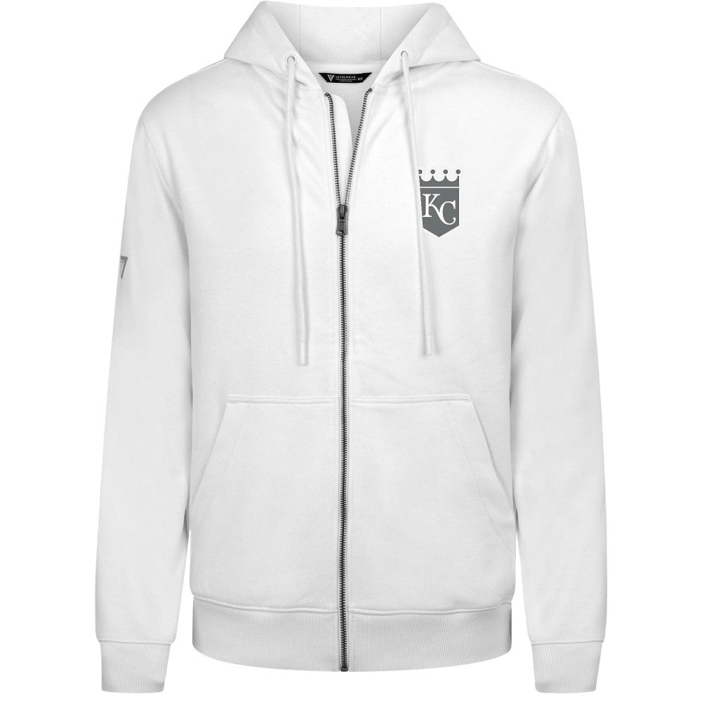 MLB Kansas City Royals Levelwear Podium Chenille Logo Full-Zip Hoodie