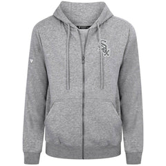 MLB Chicago White Sox Levelwear Podium Chenille Logo Full-Zip Hoodie