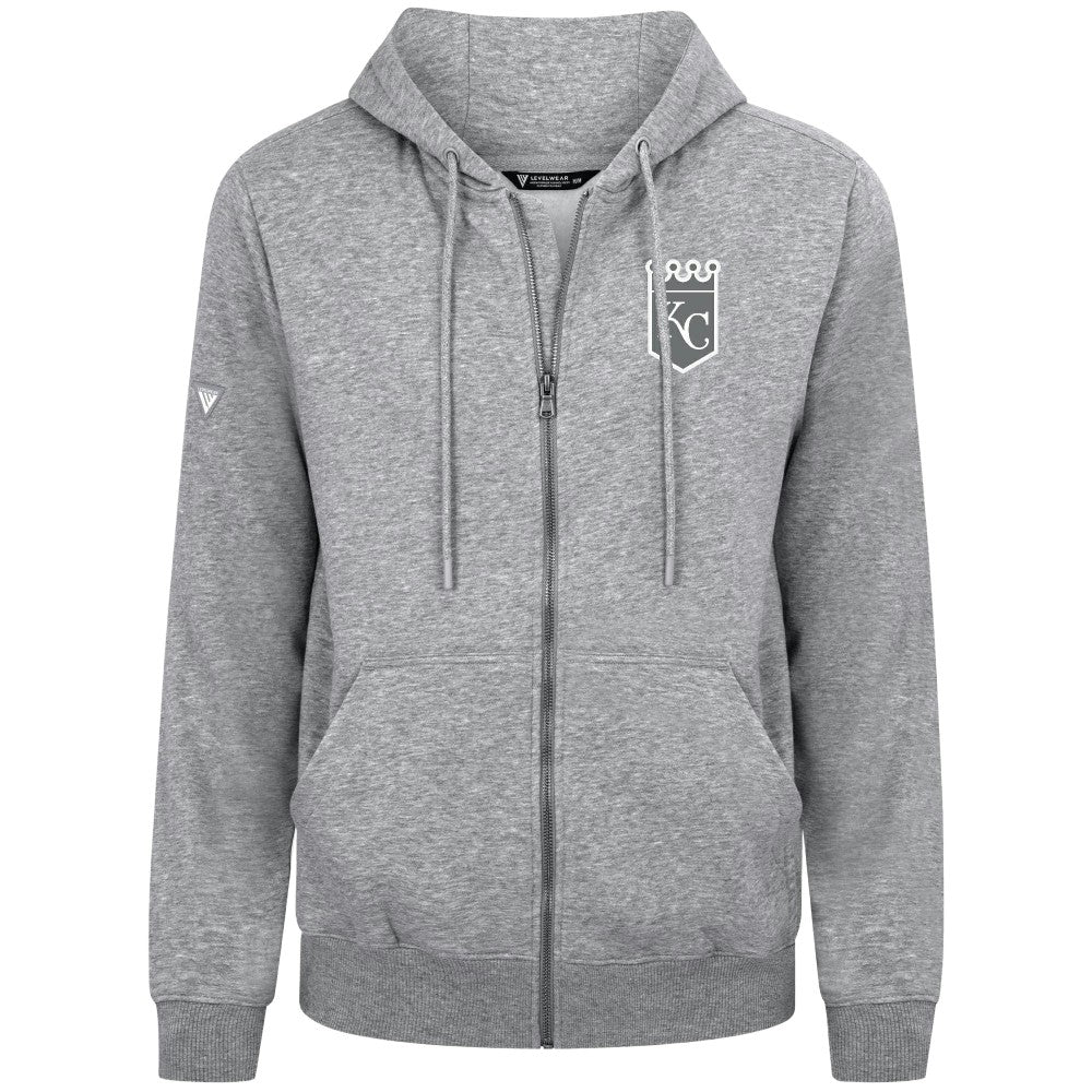MLB Kansas City Royals Levelwear Podium Chenille Logo Full-Zip Hoodie