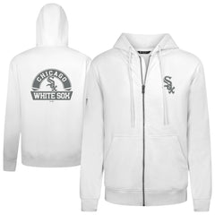 MLB Chicago White Sox Levelwear Podium Chenille Logo Full-Zip Hoodie