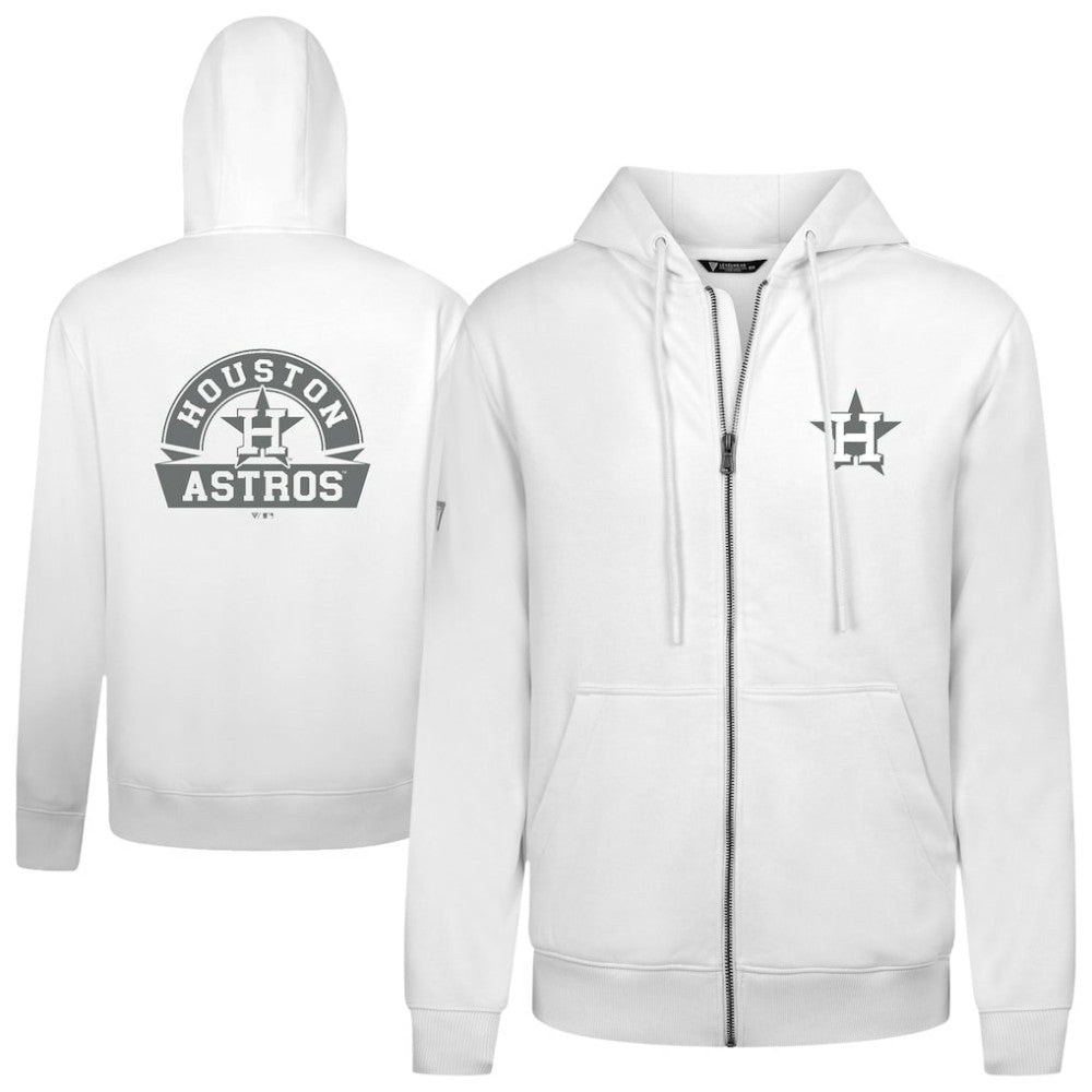 MLB Houston Astros Levelwear Podium Chenille Logo Full-Zip Hoodie