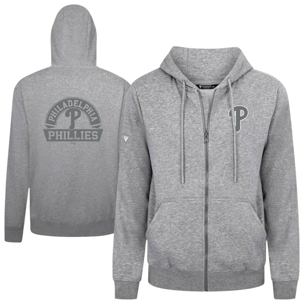 MLB Philadelphia Phillies Levelwear Podium Banner Arch Full-Zip Hoodie