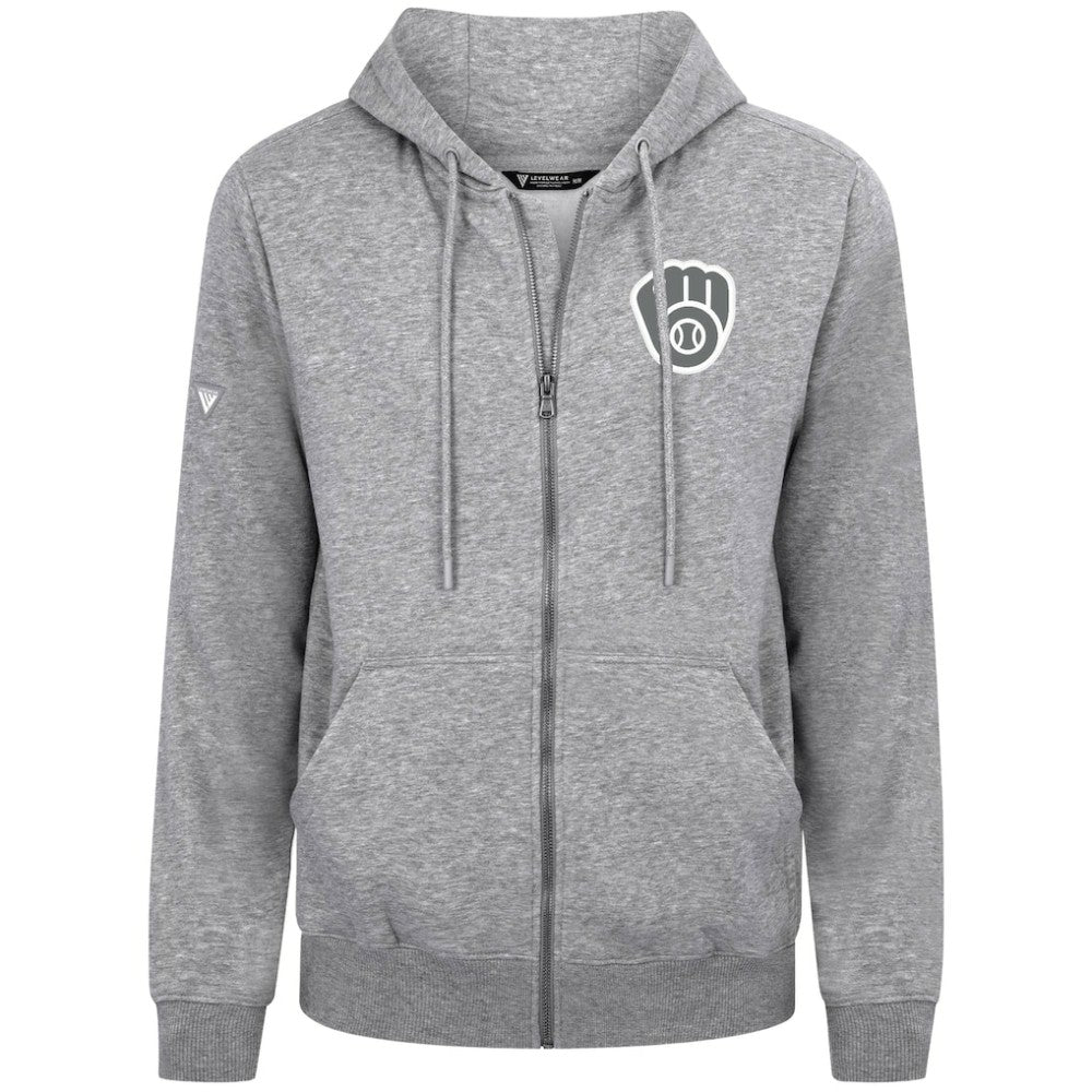 MLB Milwaukee Brewers Levelwear Podium Banner Arch Full-Zip Hoodie