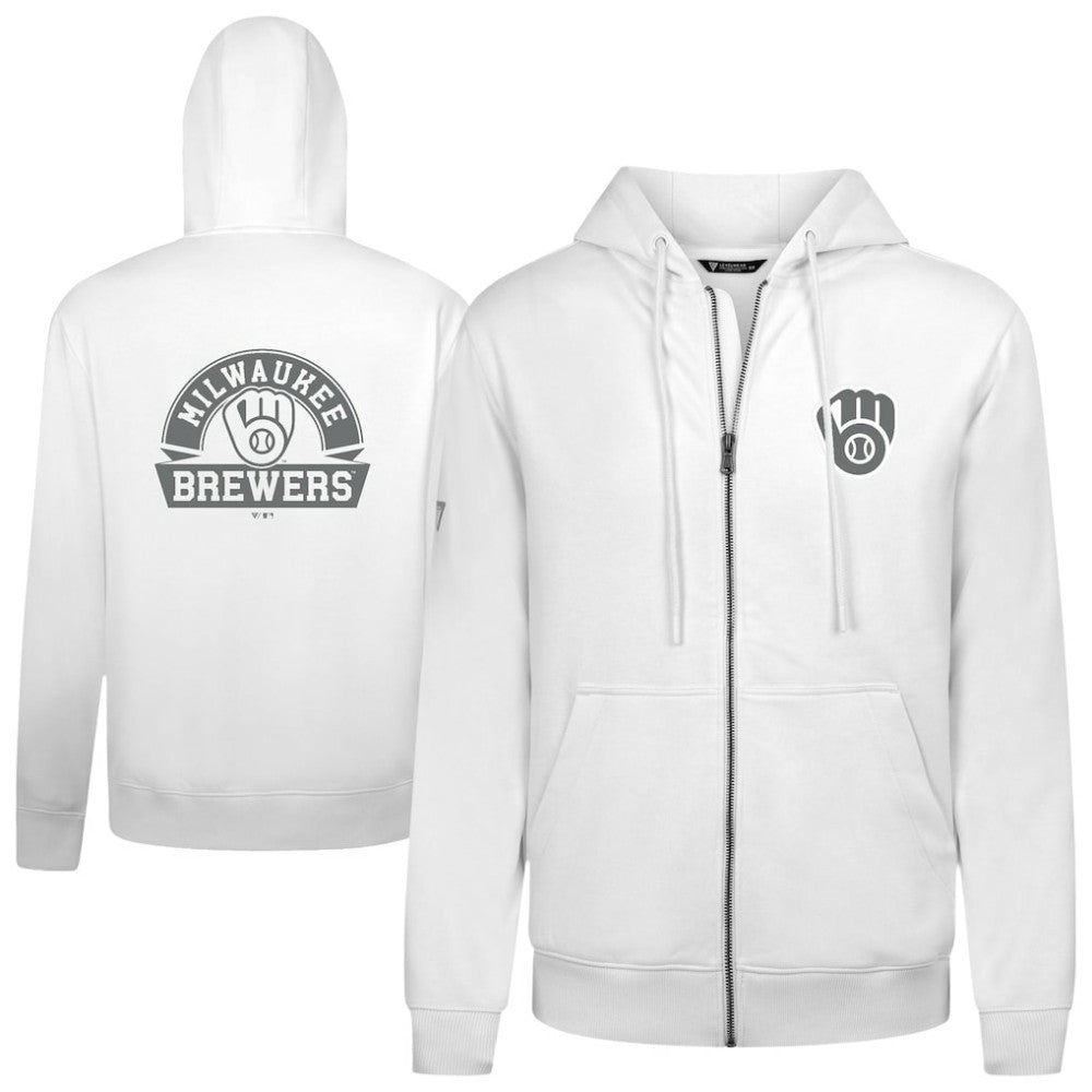 MLB Milwaukee Brewers Levelwear Podium Banner Arch Full-Zip Hoodie