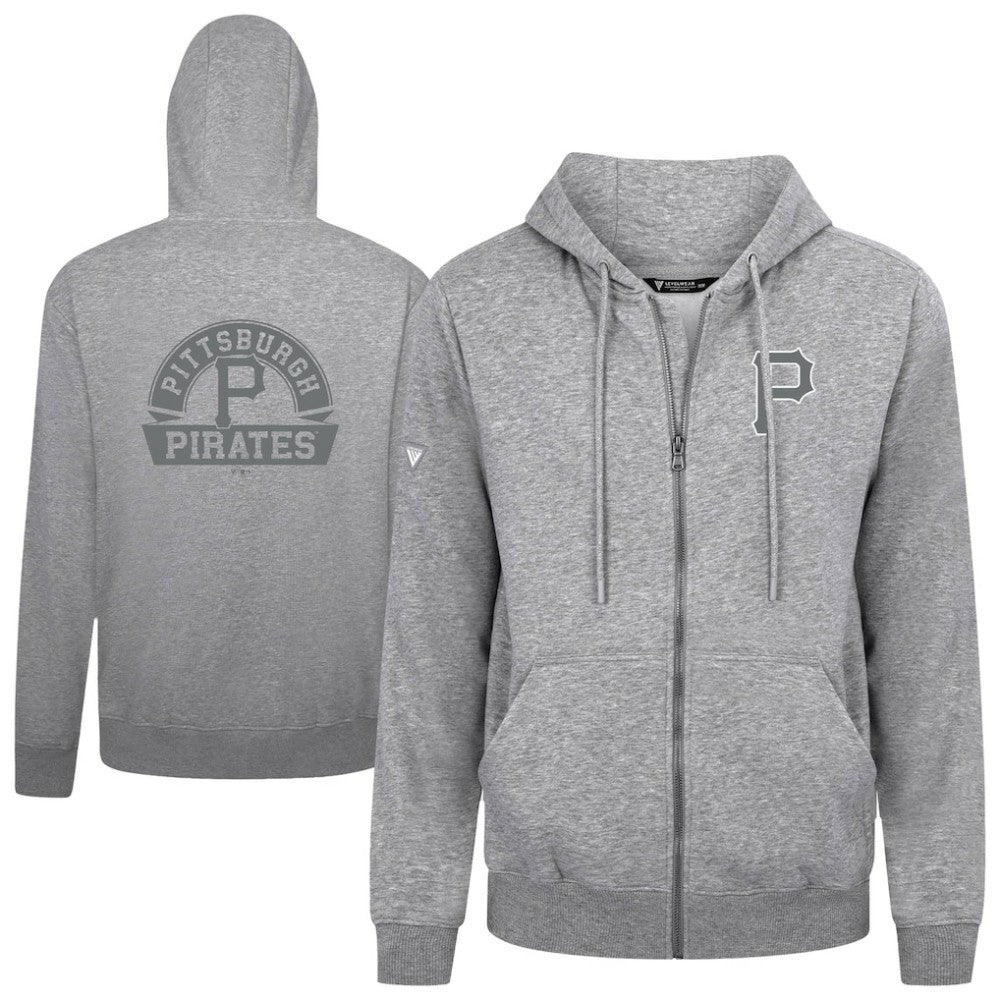 MLB Pittsburgh Pirates Levelwear Podium Banner Arch Full-Zip Hoodie