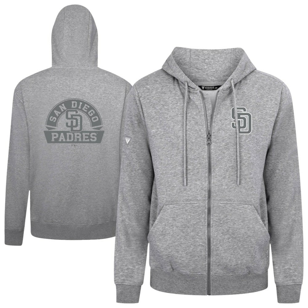 MLB San Diego Padres Levelwear Podium Banner Arch Full-Zip Hoodie