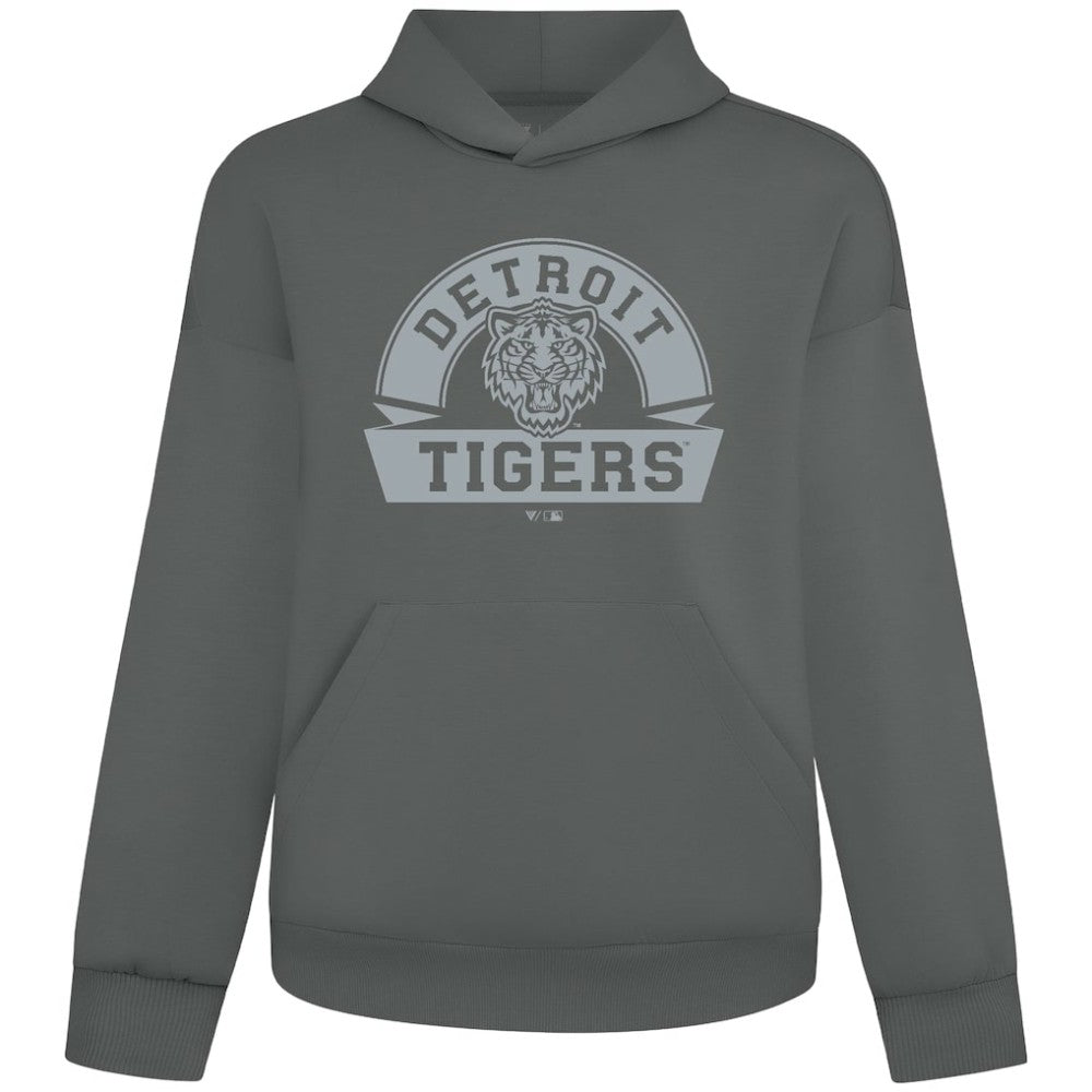 MLB Detroit Tigers Levelwear Luxe Signature Banner Arch Tri-Blend Hoodie