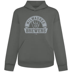 MLB Milwaukee Brewers Levelwear Luxe Signature Banner Arch Tri-Blend Hoodie