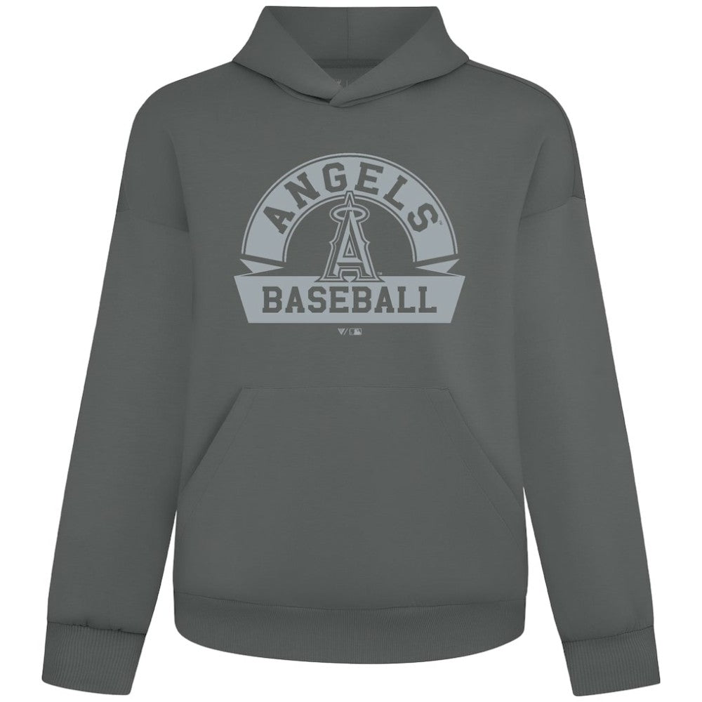 MLB Los Angeles Angels Levelwear Luxe Signature Banner Arch Tri-Blend Hoodie