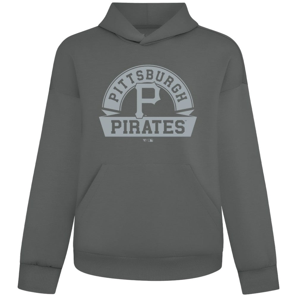 MLB Pittsburgh Pirates Levelwear Luxe Signature Banner Arch Tri-Blend Hoodie
