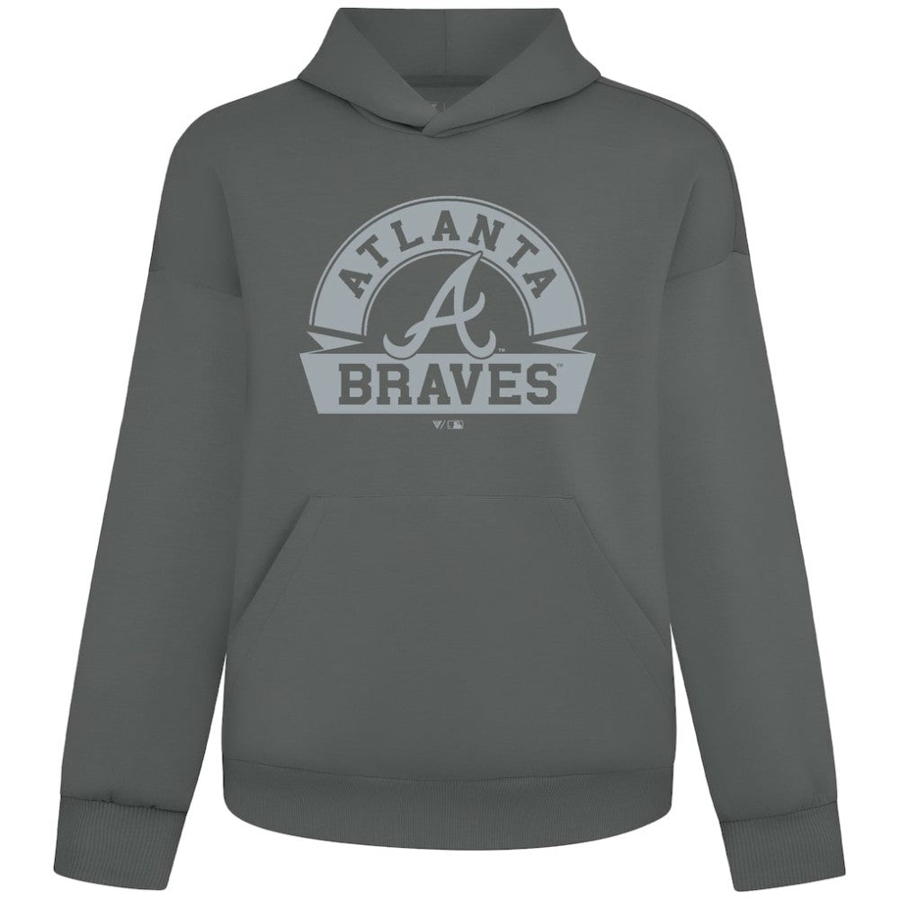 MLB Atlanta Braves Levelwear Luxe Signature Banner Arch Tri-Blend Hoodie
