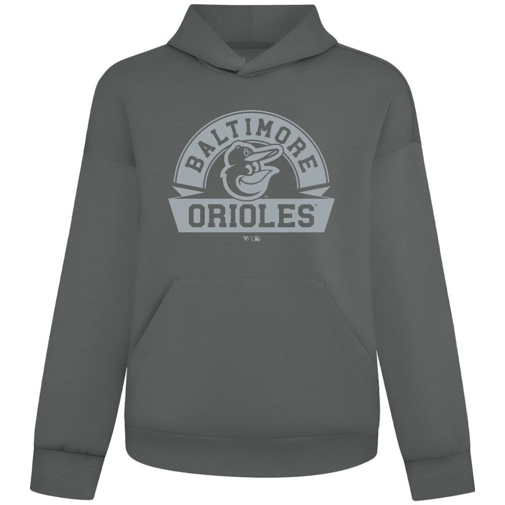 MLB Baltimore Orioles Levelwear Luxe Signature Banner Arch Tri-Blend Hoodie