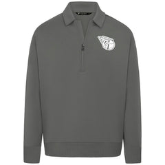 MLB Cleveland Guardians Levelwear Luxe Signature Quarter-Zip Chenille Logo Tri-Blend Sweatshirt