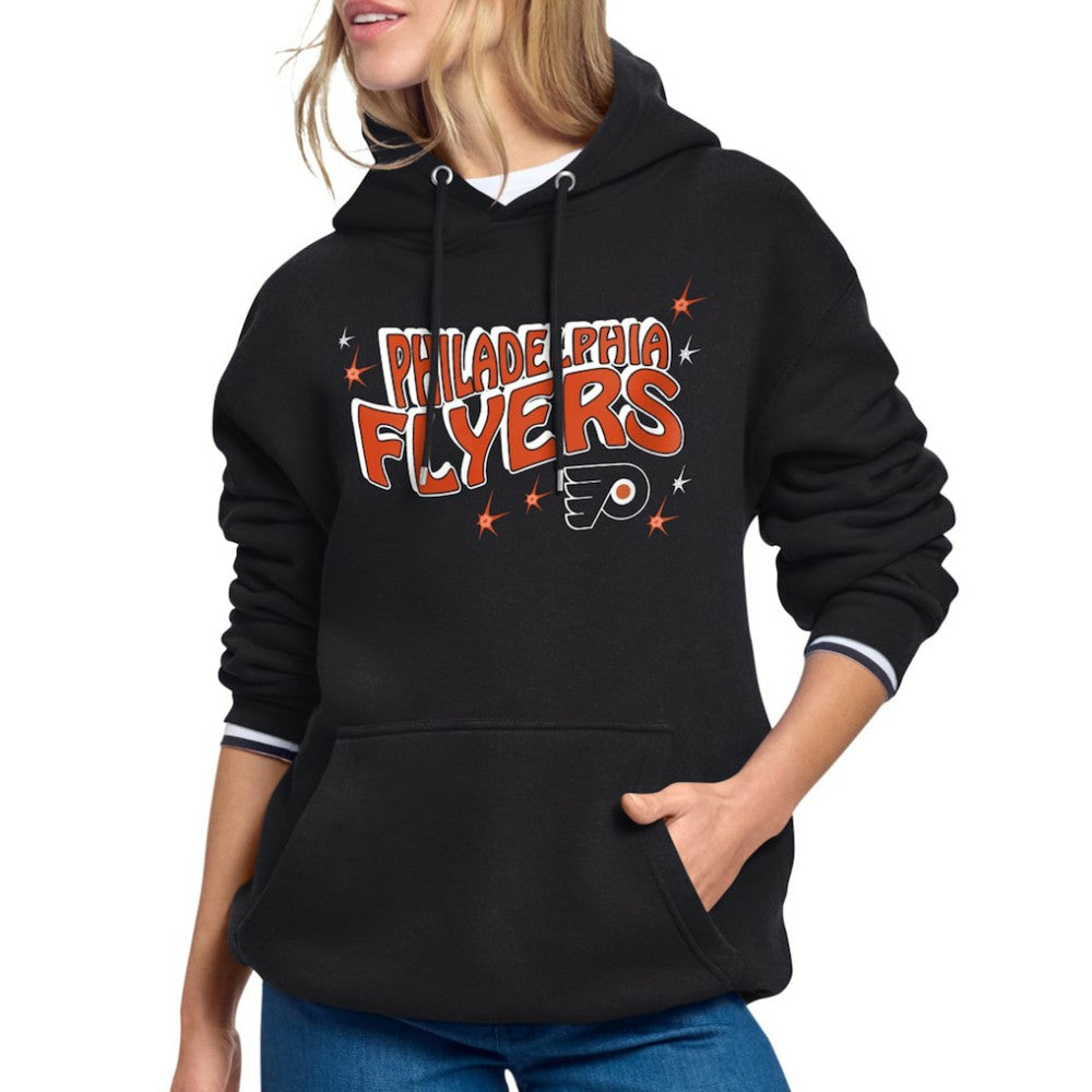 NHL Black Philadelphia Flyers Starter Women's Fireworks Fleece Hoodie