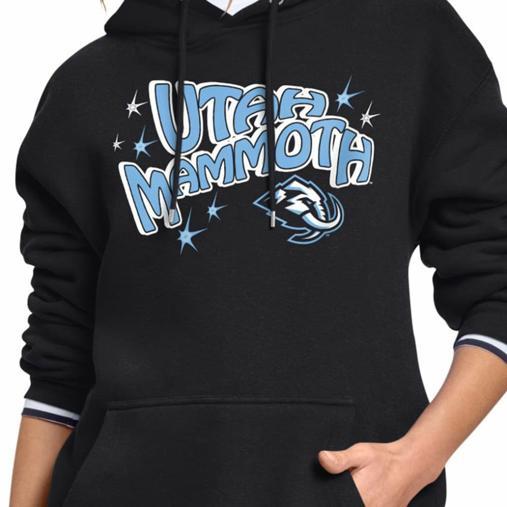 NHL Black Utah Mammoth Starter Women's Fireworks Fleece Hoodie