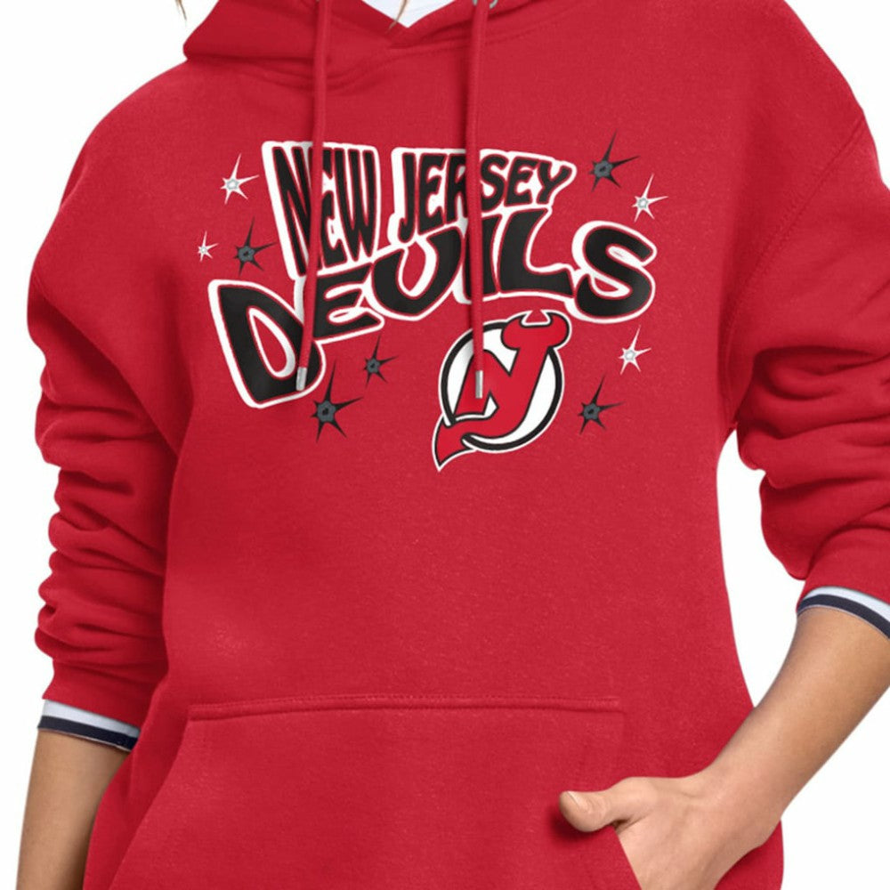 NHL Red New Jersey Devils Starter Women's Fireworks Fleece Hoodie
