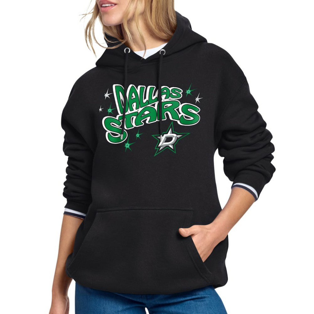 NHL Black Dallas Stars Starter Women's Fireworks Fleece Hoodie