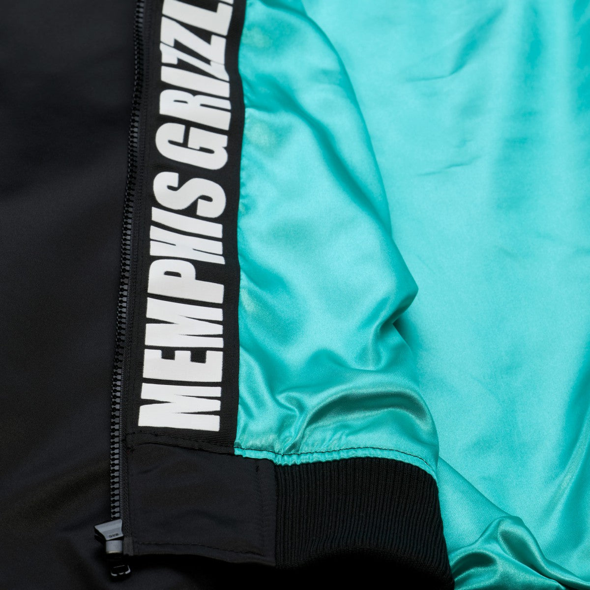 NBA Memphis Grizzlies Hardwood Classics Nights Walk the Tunnel Satin Bomber Full-Snap Hooded Jacket