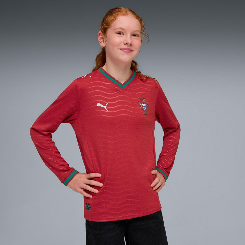Portugal National Team Youth 2026 Home Replica Long Sleeve Jersey - Puma Red