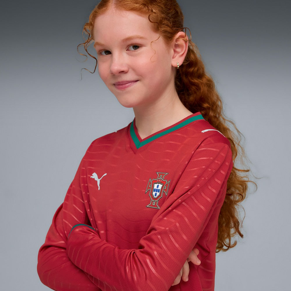 Portugal National Team Youth 2026 Home Replica Long Sleeve Jersey - Puma Red