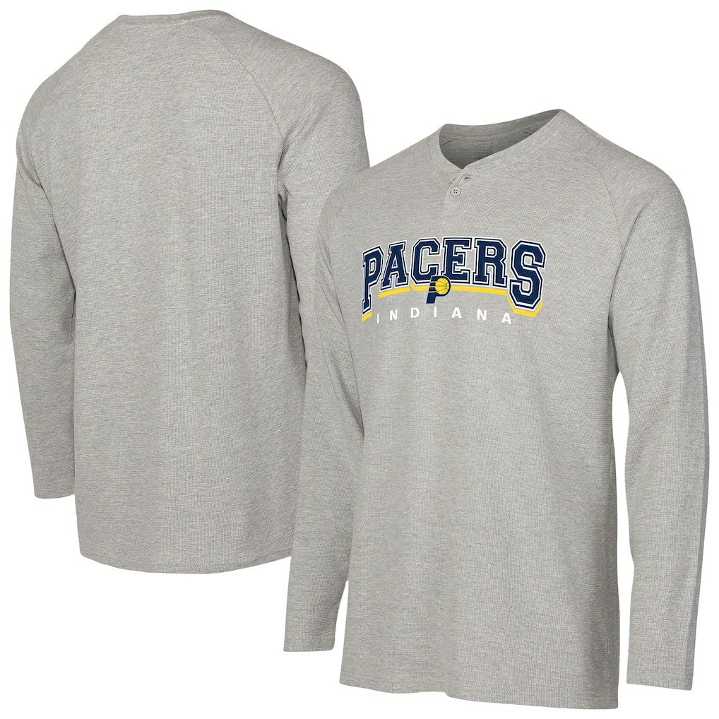 NBA Indiana Pacers Concepts Sport Hawthorn Thermal Knit Long Sleeve Henley T-Shirt