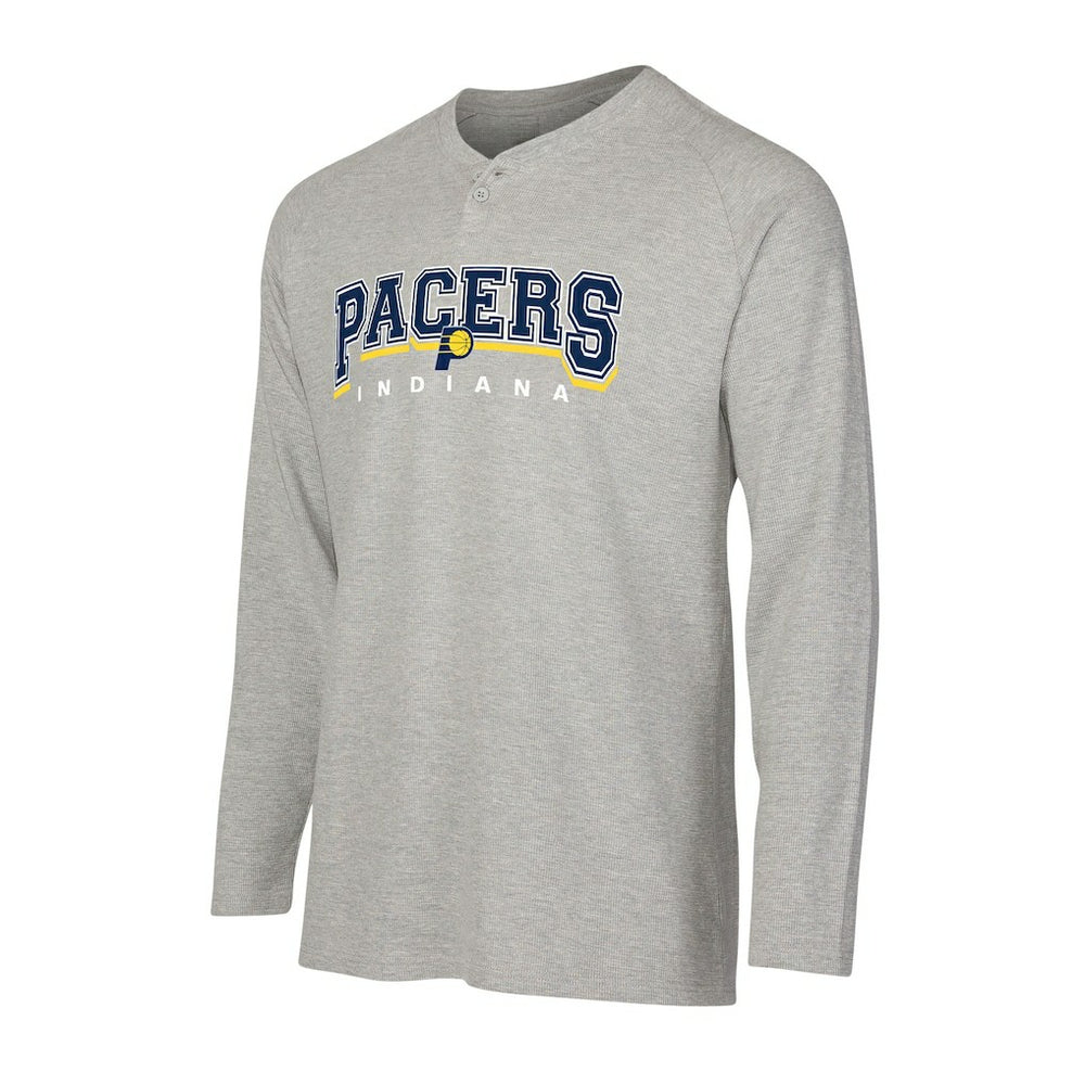 NBA Indiana Pacers Concepts Sport Hawthorn Thermal Knit Long Sleeve Henley T-Shirt