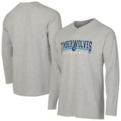 NBA Minnesota Timberwolves Concepts Sport Hawthorn Thermal Knit Long Sleeve Henley T-Shirt