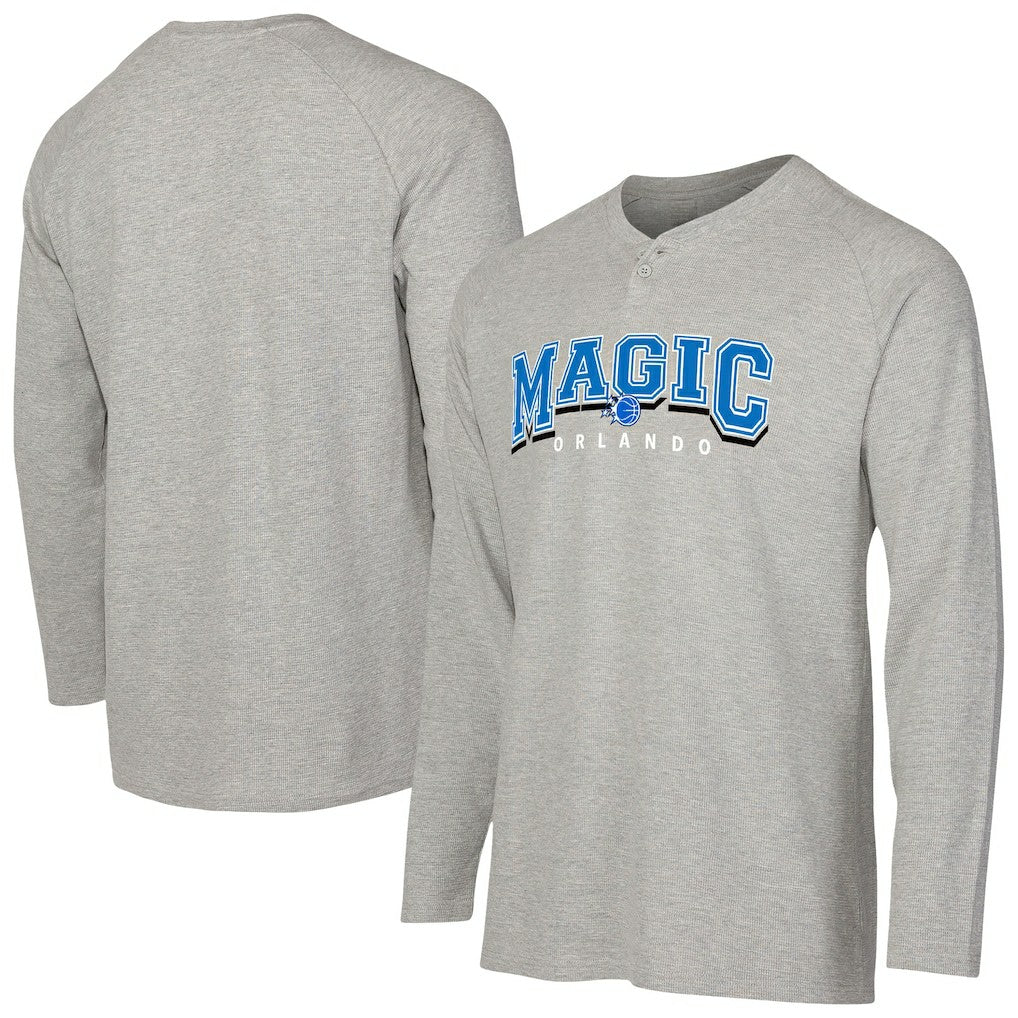 NBA Orlando Magic Concepts Sport Hawthorn Thermal Knit Long Sleeve Henley T-Shirt