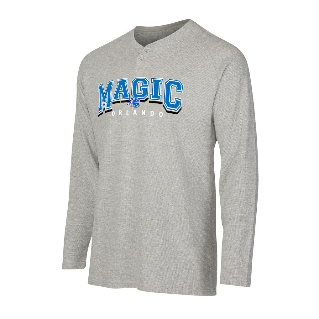 NBA Orlando Magic Concepts Sport Hawthorn Thermal Knit Long Sleeve Henley T-Shirt