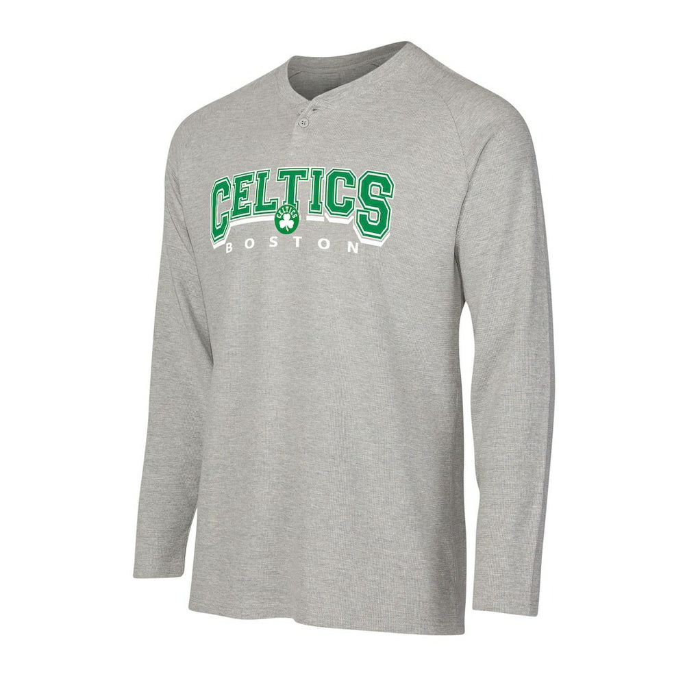 NBA Boston Celtics Concepts Sport Hawthorn Thermal Knit Long Sleeve Henley T-Shirt