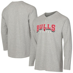 NBA Chicago Bulls Concepts Sport Hawthorn Thermal Knit Long Sleeve Henley T-Shirt sale