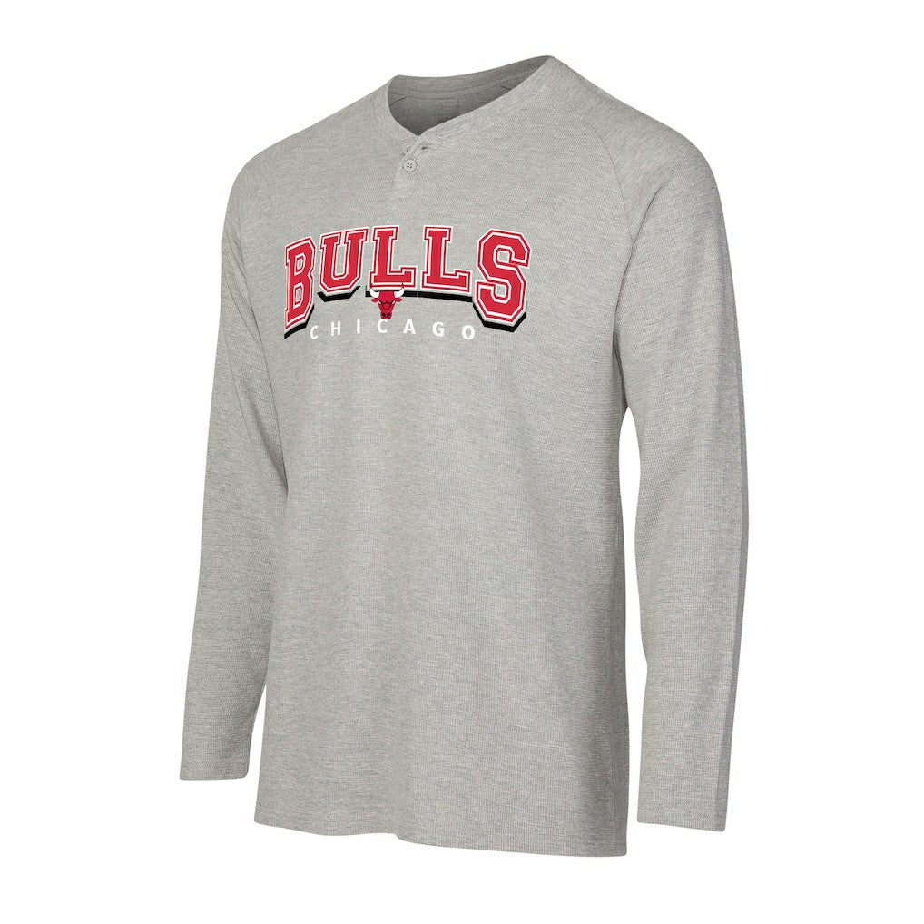 NBA Chicago Bulls Concepts Sport Hawthorn Thermal Knit Long Sleeve Henley T-Shirt sale