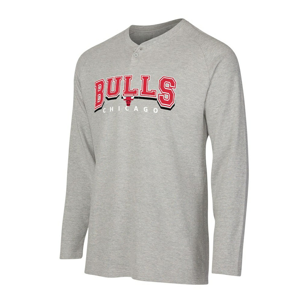 NBA Chicago Bulls Concepts Sport Hawthorn Thermal Knit Long Sleeve Henley T-Shirt sale