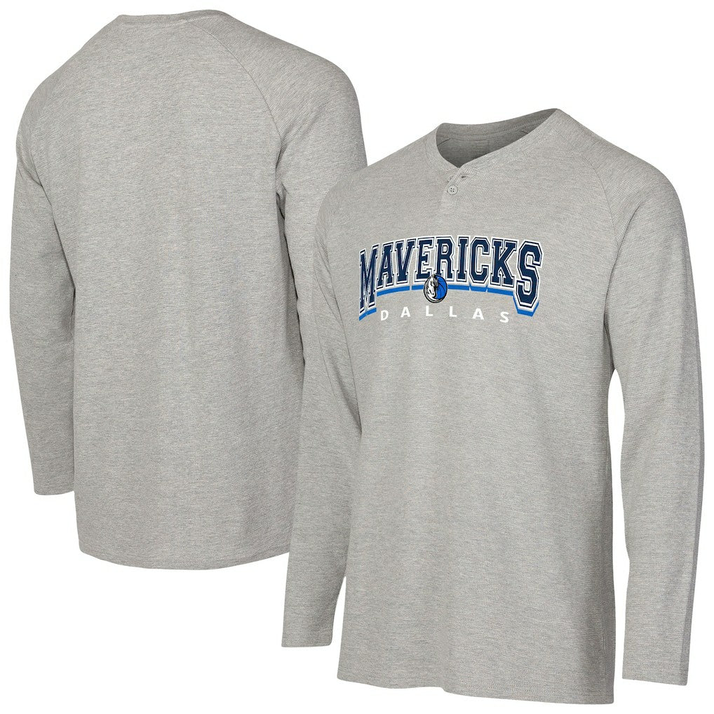 NBA Dallas Mavericks Concepts Sport Hawthorn Thermal Knit Long Sleeve Henley T-Shirt sale