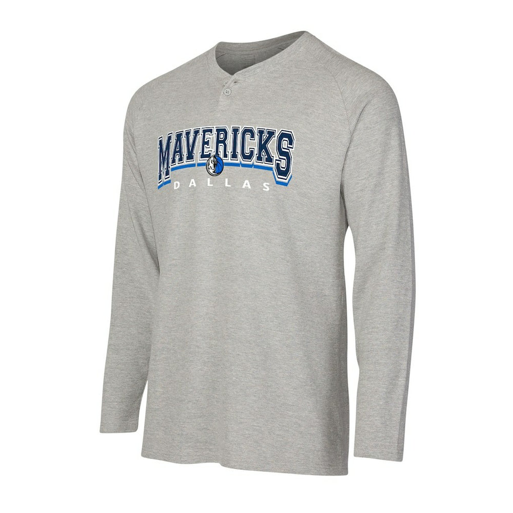 NBA Dallas Mavericks Concepts Sport Hawthorn Thermal Knit Long Sleeve Henley T-Shirt sale