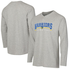 NBA Golden State Warriors Concepts Sport Hawthorn Thermal Knit Long Sleeve Henley T-Shirt sale