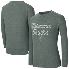 NBA Milwaukee Bucks Concepts Sport Women's Rigor Long Sleeve Jersey T-Shirt